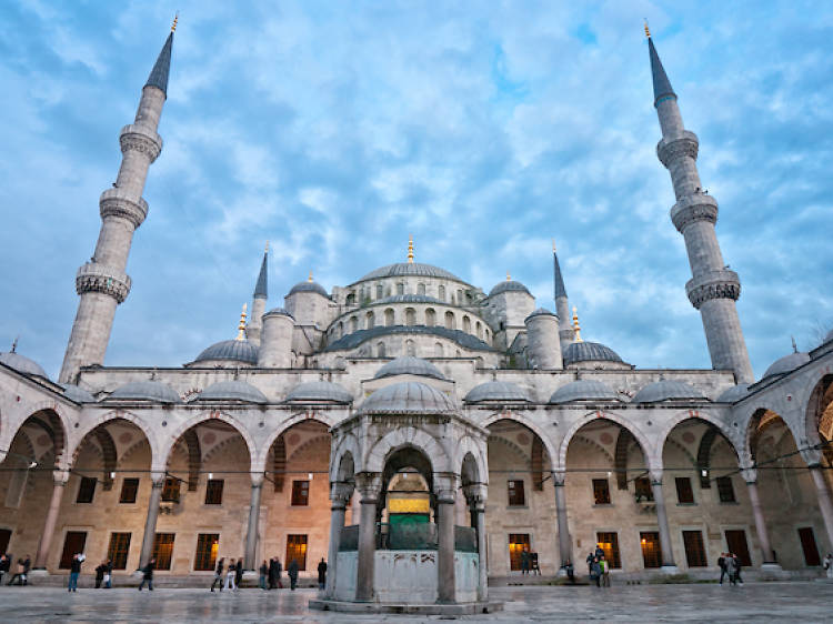 Be mesmerized by the tiles inside the Blue Mosque