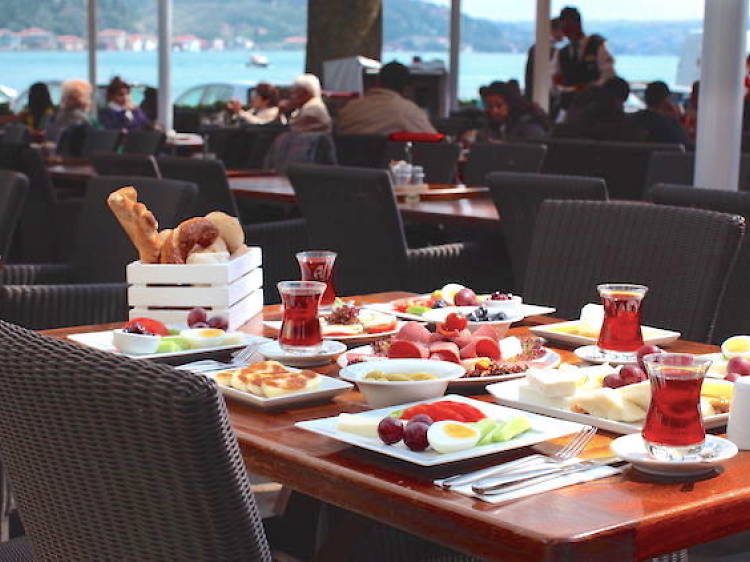 Gorge yourself on a full Turkish breakfast spread at Emirgan Sütiş