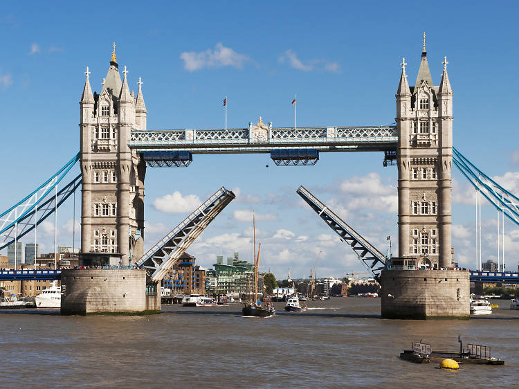 See Tower Bridge lift up