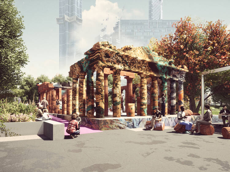 An ancient Greek temple is popping up in the NGV garden this summer
